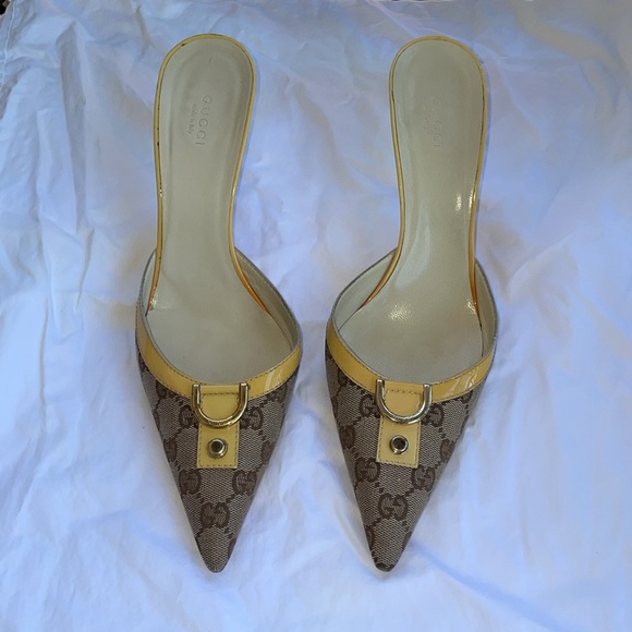 Gucci sand Tess leather pumps - Picture 3 of 16